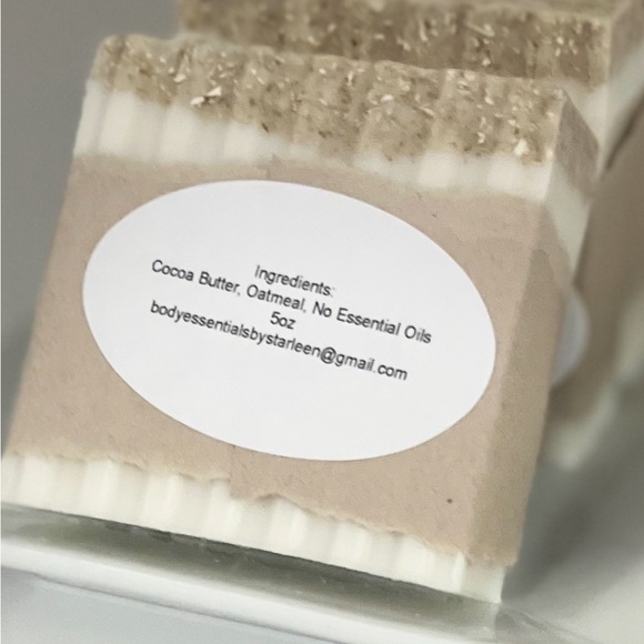 HAND CRAFTED Soap Oatmeal NO essential oils Handmade UNSCENTED NO SCENT - Picture 2 of 4